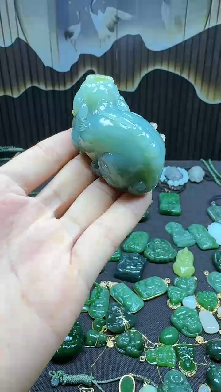 和田玉未镶嵌挂件1