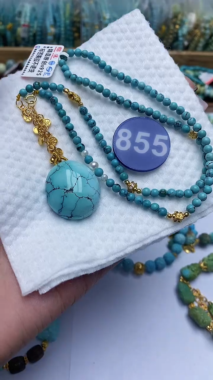 【闪购商品】绿松石手串银S925镶嵌855