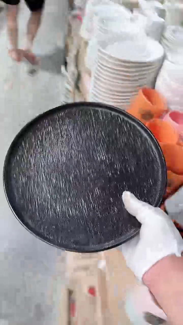 碗10英寸折边岩石纹 微瑕凑满20元包邮