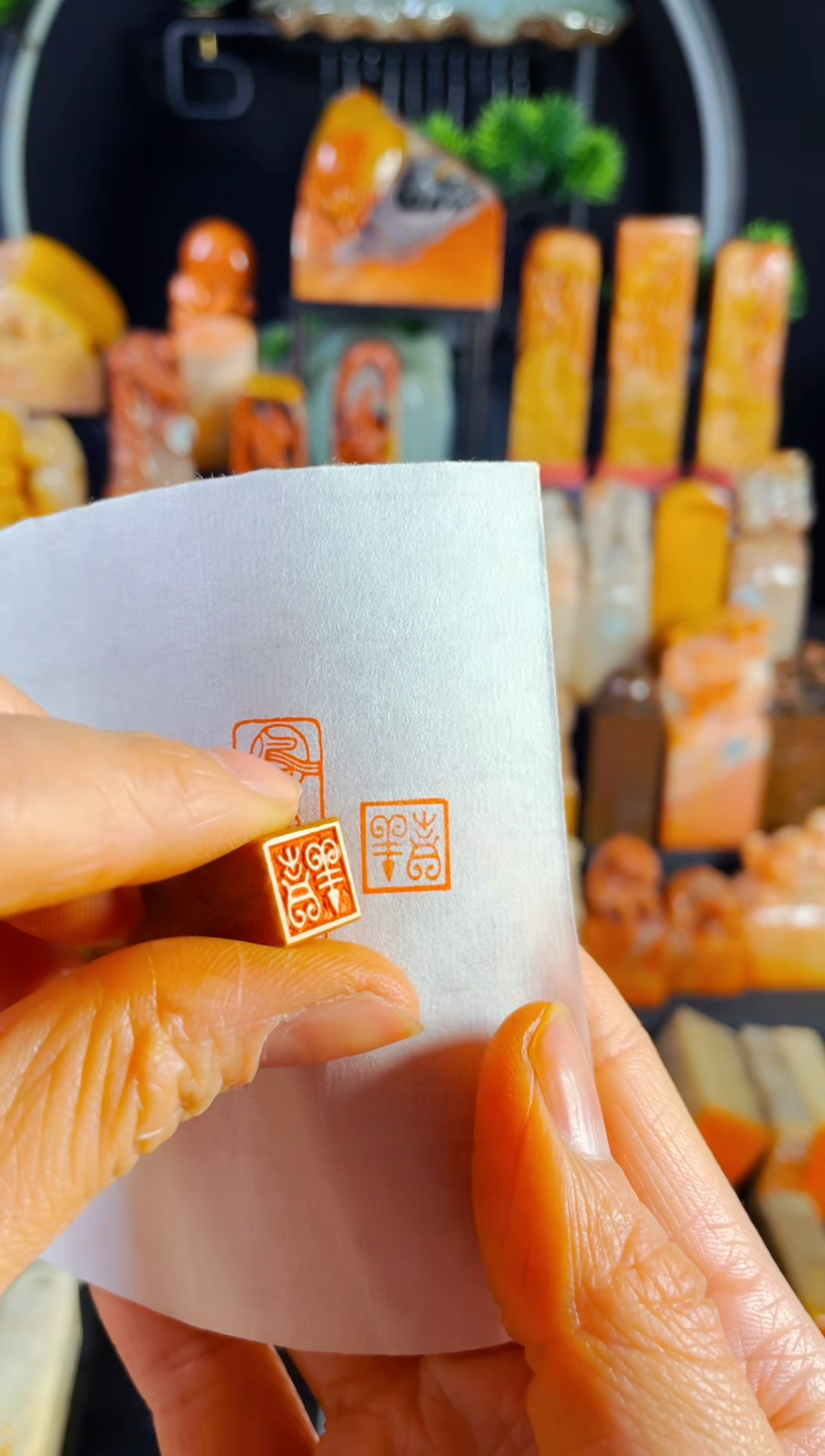 【闪购商品】老挝石印石手工篆刻《吉祥》1.0