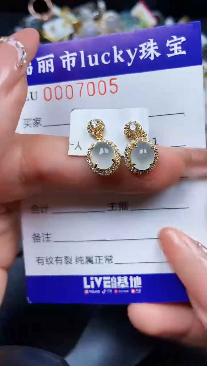 翡翠银S925镶嵌颈饰7005