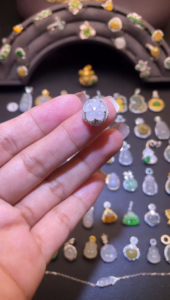 吊坠(不含链)银S925镶嵌翡翠1