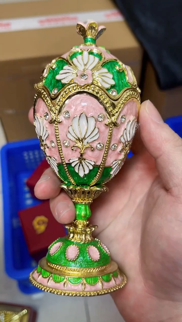 【闪购商品】瓷片年货节福福价格高质珐琅彩合金摆件首饰盒