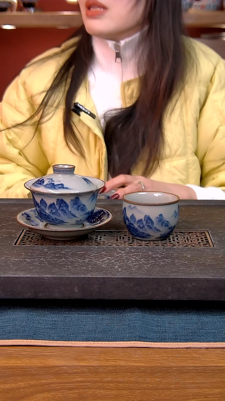 简装家用款2件套 老陶泥开片纹陶瓷茶具