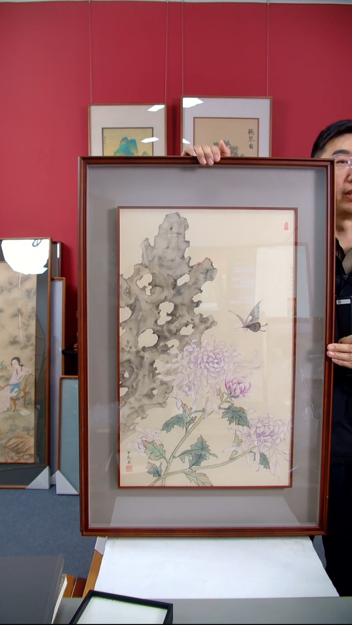 【闪购商品】国画郑秀英《菊花》装裱94*62