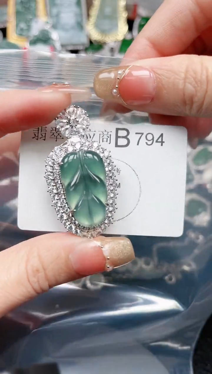 【闪购商品】翡翠颈饰未镶嵌794赠皮绳