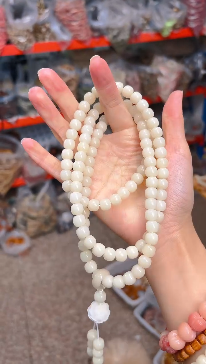 吊坠菩提根/象牙果荔枝栋小卡桶珠108项链