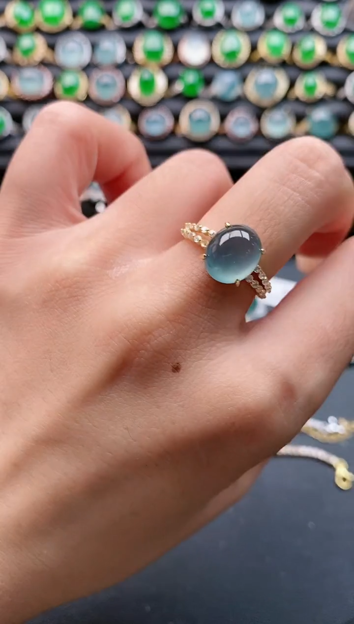 【闪购商品】翡翠戒指银S925镶嵌111111