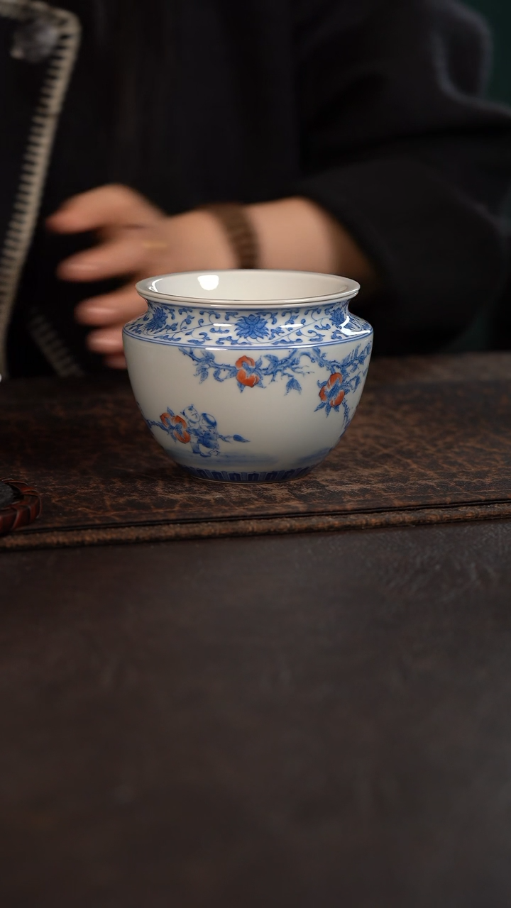 【闪购商品】杯聚澜堂九桃五福水洗带盖