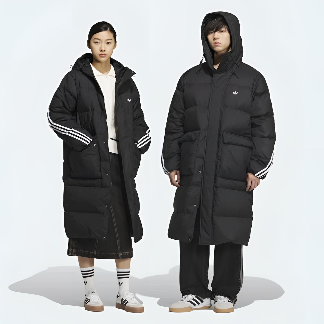 【滔搏联动】Adidas阿迪达斯3S LONG DOWN U双旦礼休闲羽绒服KC2564