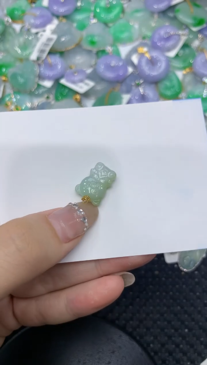 【闪购商品】翡翠颈饰18K金镶嵌222222222