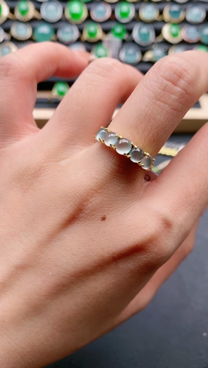 【闪购商品】翡翠戒指银S925镶嵌111111