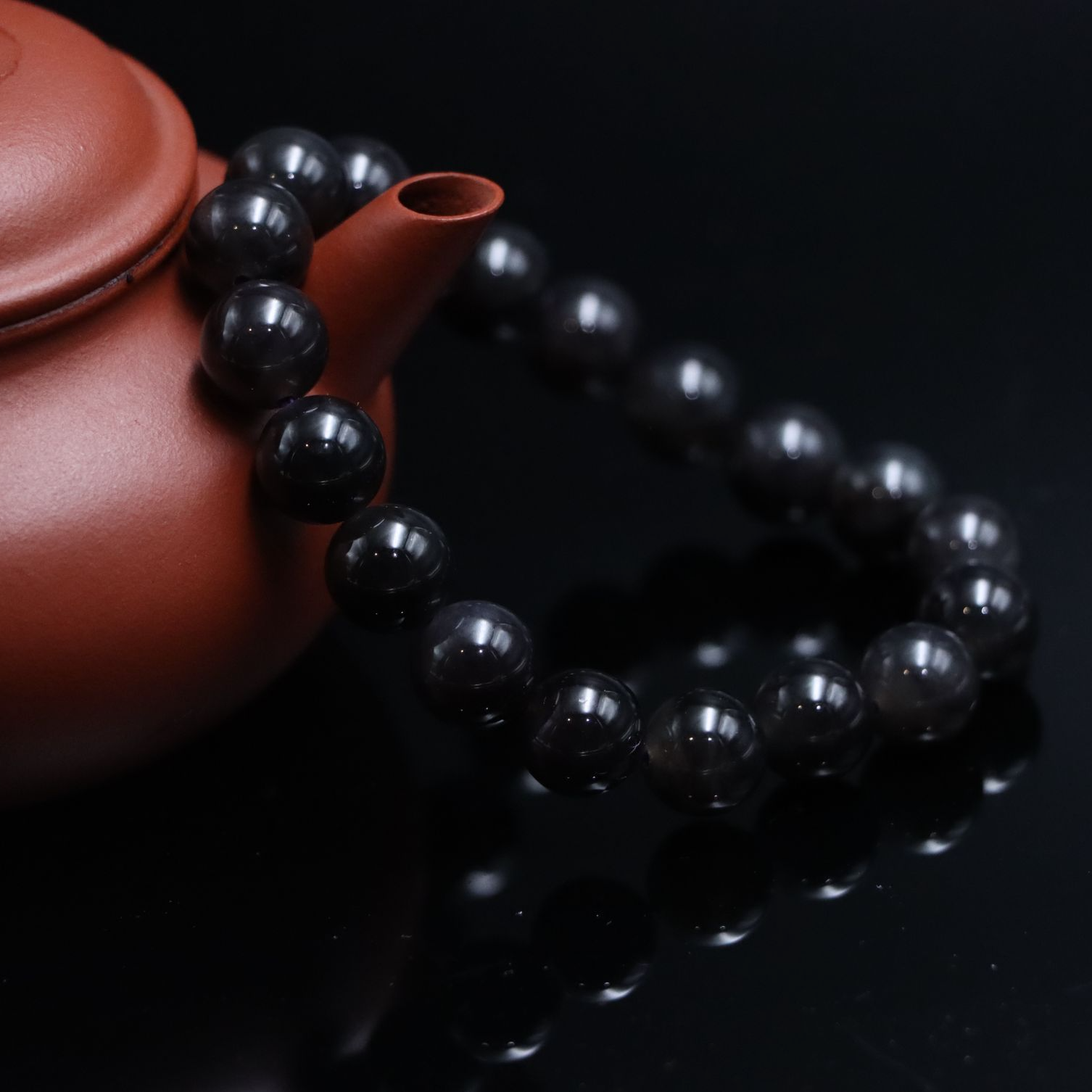 【西西珠宝】天然和田玉浓烟紫帝王紫手串卡10mm多样性发1