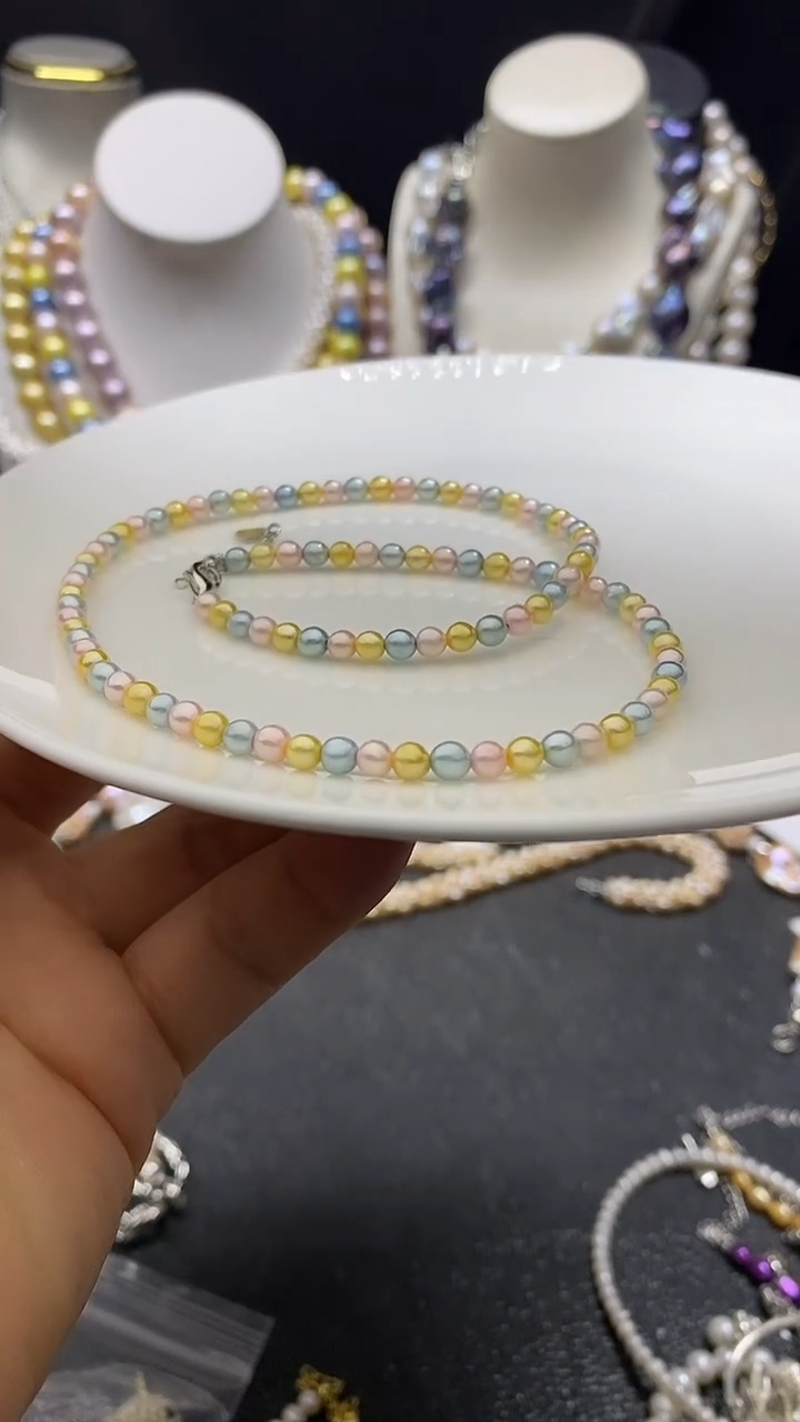 颈饰未镶嵌淡水珍珠多人