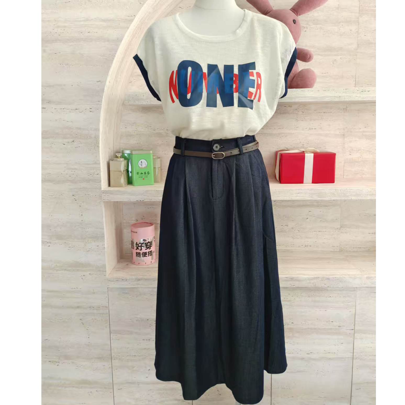 连衣裙时尚套装气质通勤撞色休闲风休闲女装显瘦短裤轻熟风
