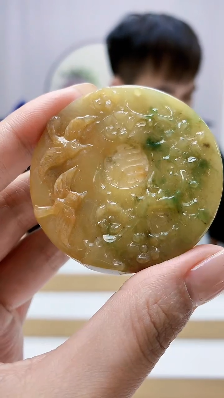 未镶嵌定制翡翠4868MM-毛货挂件60