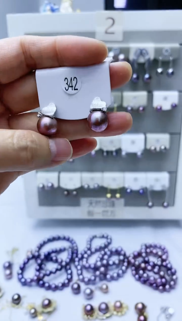 【闪购商品】淡水珍珠耳饰银S925镶嵌342