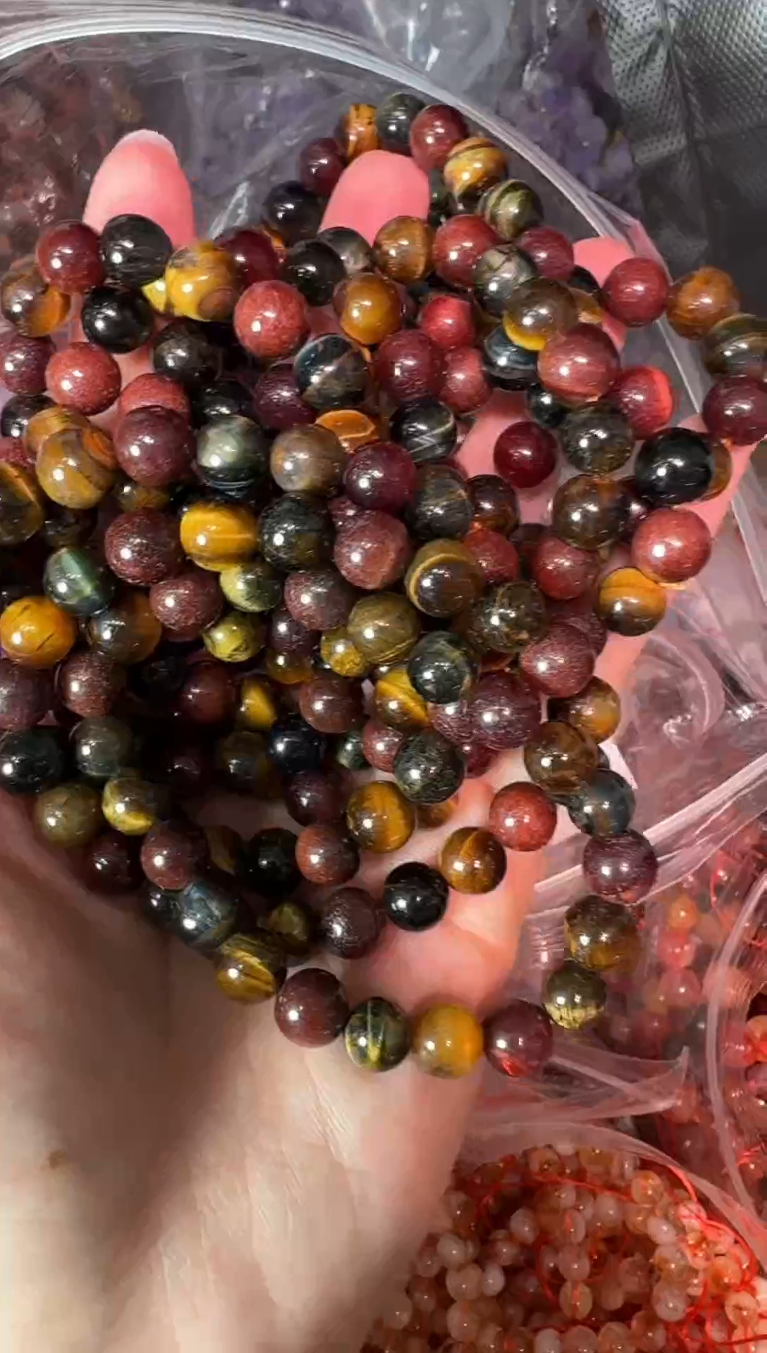 木变石（虎睛石）未镶嵌手链虎眼石多样发一YF10002