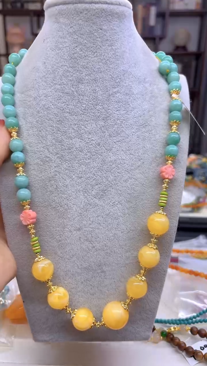 【闪购商品】蜜蜡颈饰未镶嵌DIY款M648