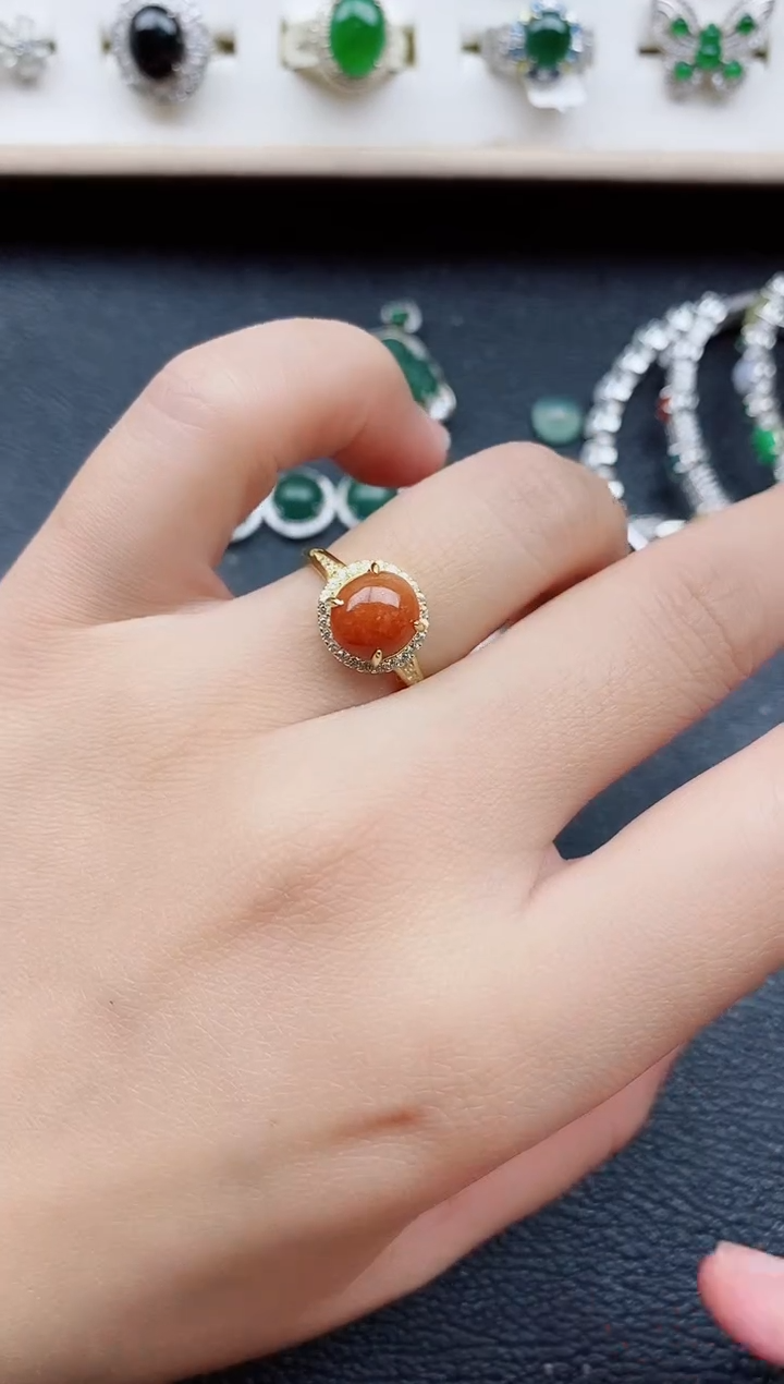 【闪购商品】翡翠戒指银S925镶嵌11111