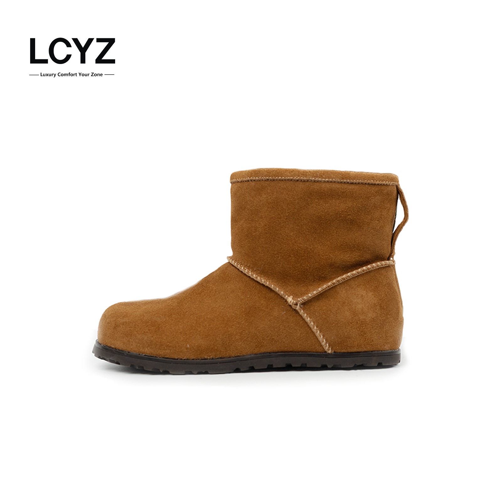 棉鞋雪地靴青年中跟时尚冬季短靴保暖时尚雪地靴短筒