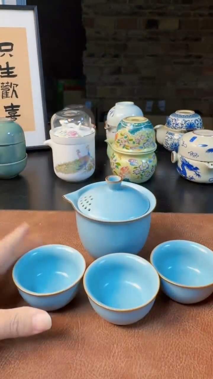 【闪购商品】杯德化白瓷，快客茶具