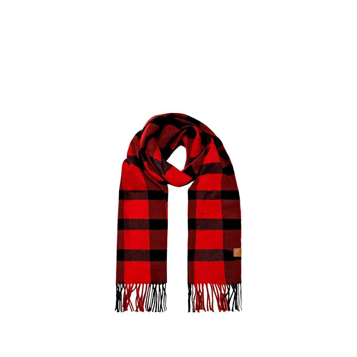 "复古格"100羊毛撞色保暖格纹围巾 956