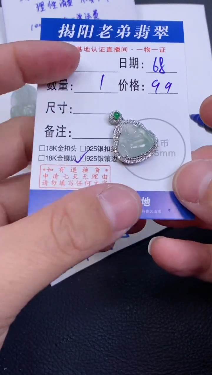 【闪购商品】翡翠颈饰银S925镶嵌多样性发其中一件