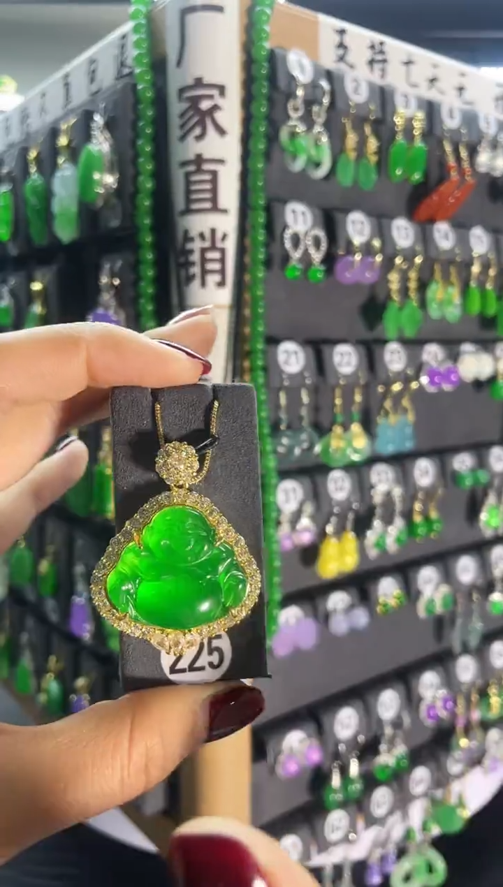 【闪购商品】翡翠耳饰银S925镶嵌225..