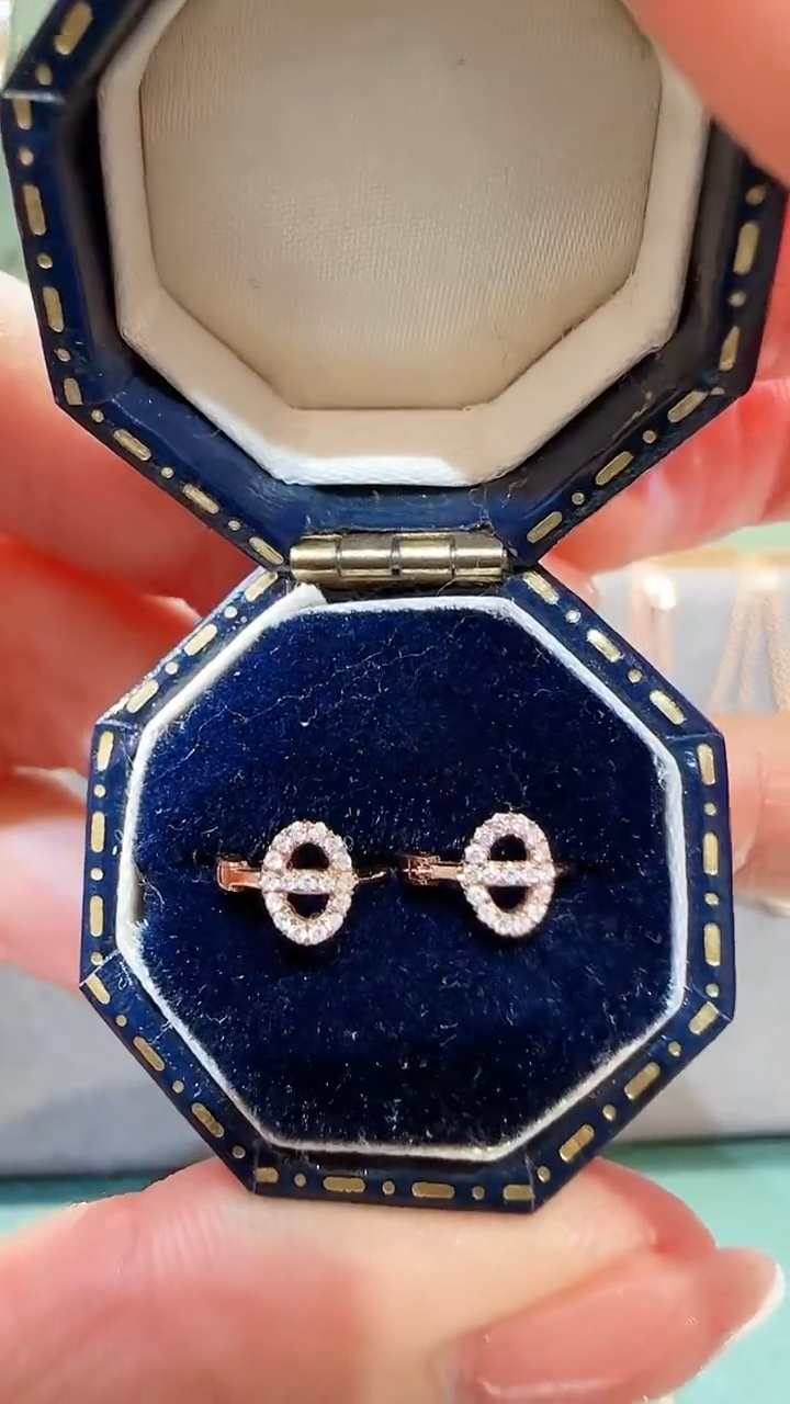 【闪购商品】钻石耳饰18K金镶嵌18K金钻石