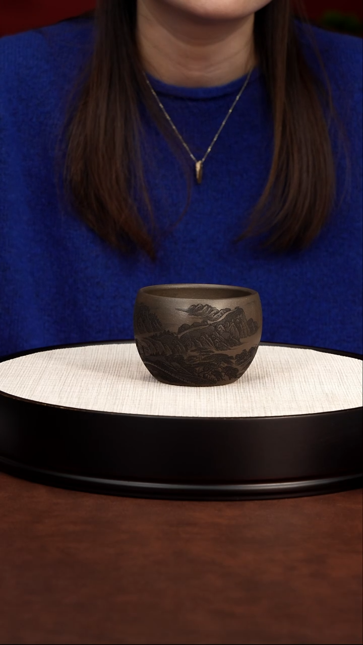 茶壶紫砂 山水缸杯 蟹壳青