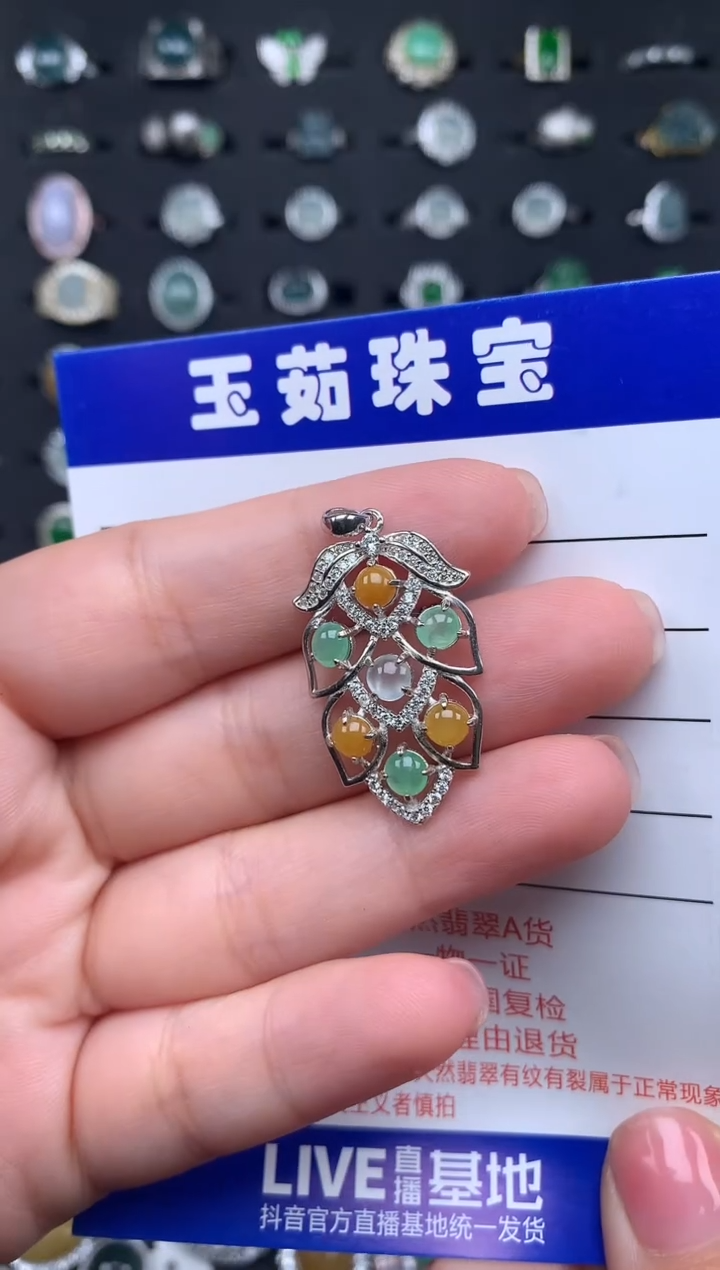 【闪购商品】翡翠颈饰银S925镶嵌123123