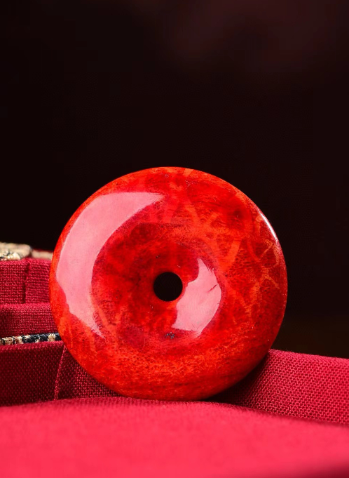 大圣3号 红色 平安扣吊坠