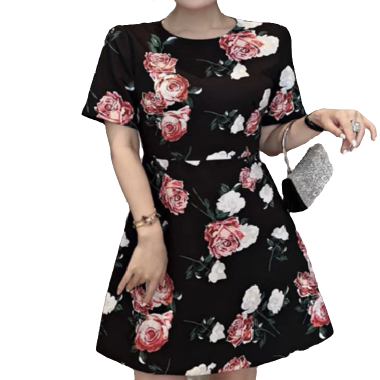 YUNAQIU2025年050 G款1夏天时尚连衣裙夏季气质休闲修身轻奢女装