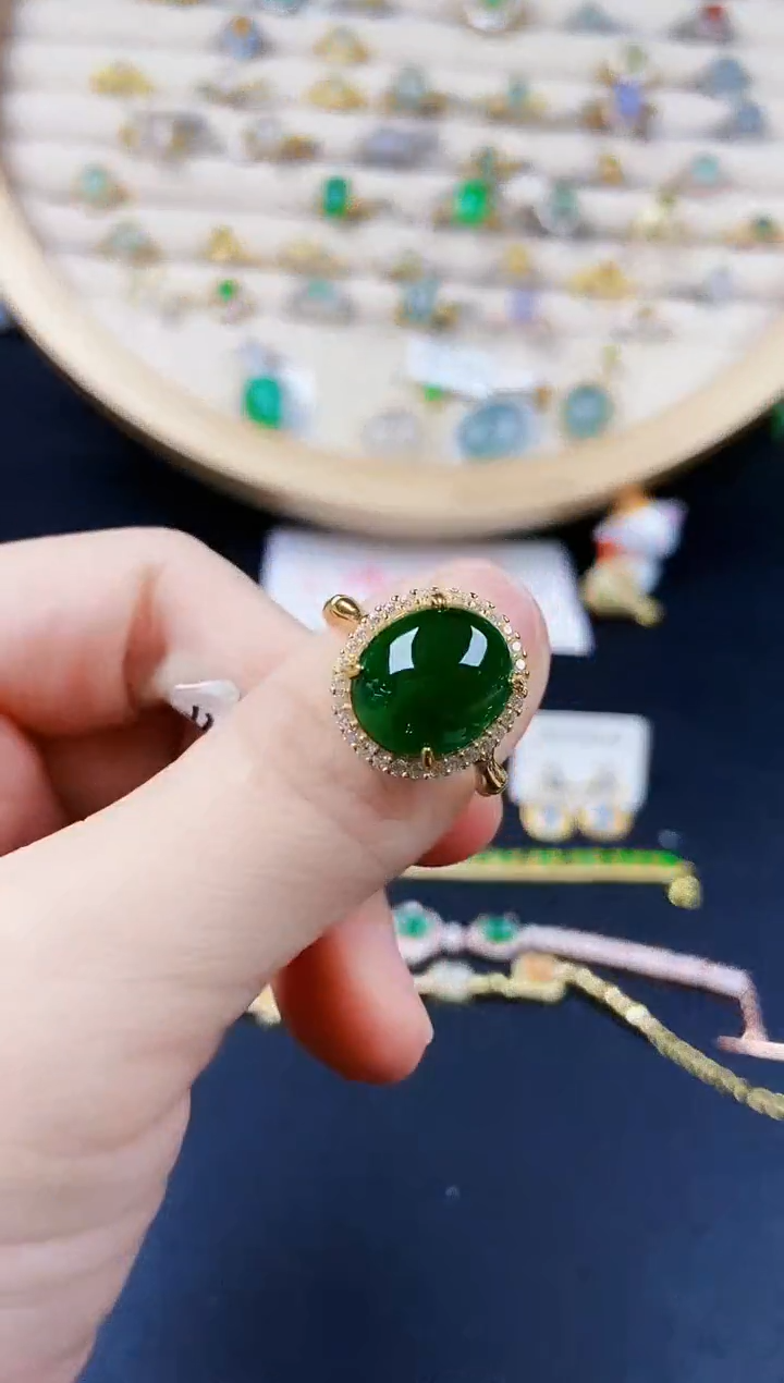 【闪购商品】翡翠戒指银S925镶嵌11521511