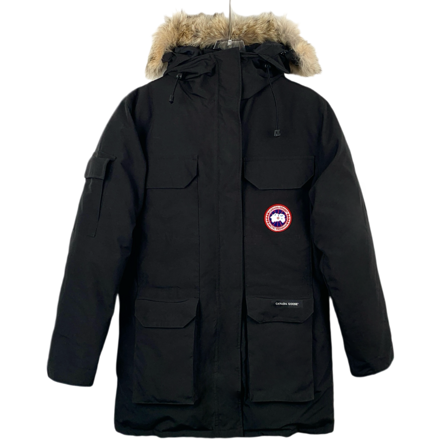 016893 Canada Goose 黑色远征款连帽拉链羽绒服 M码 全新全套