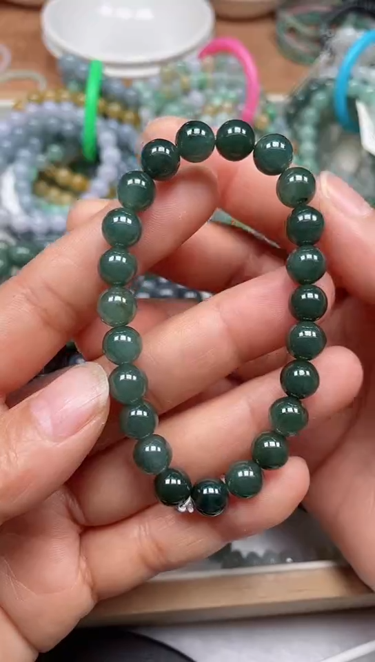 【闪购商品】翡翠手链未镶嵌卡8