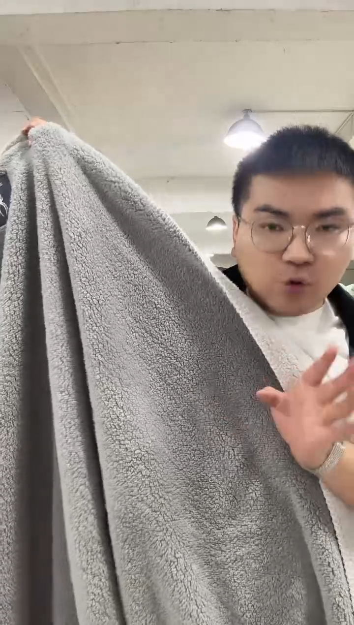 兔毛清货【2.3*2.3米双层加厚毯】外贸原单毛毯底价清货拼手速