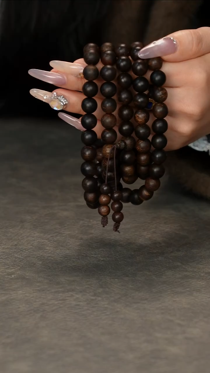 【闪购商品】沉香手串芽庄老白奇雷击玉化王1.0*108颗传承