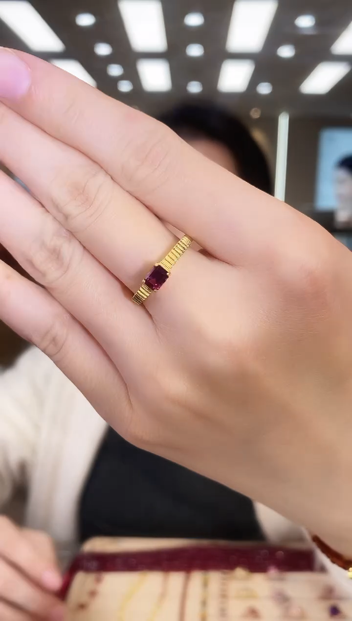 银S925镶嵌戒指石榴石（紫牙乌）04