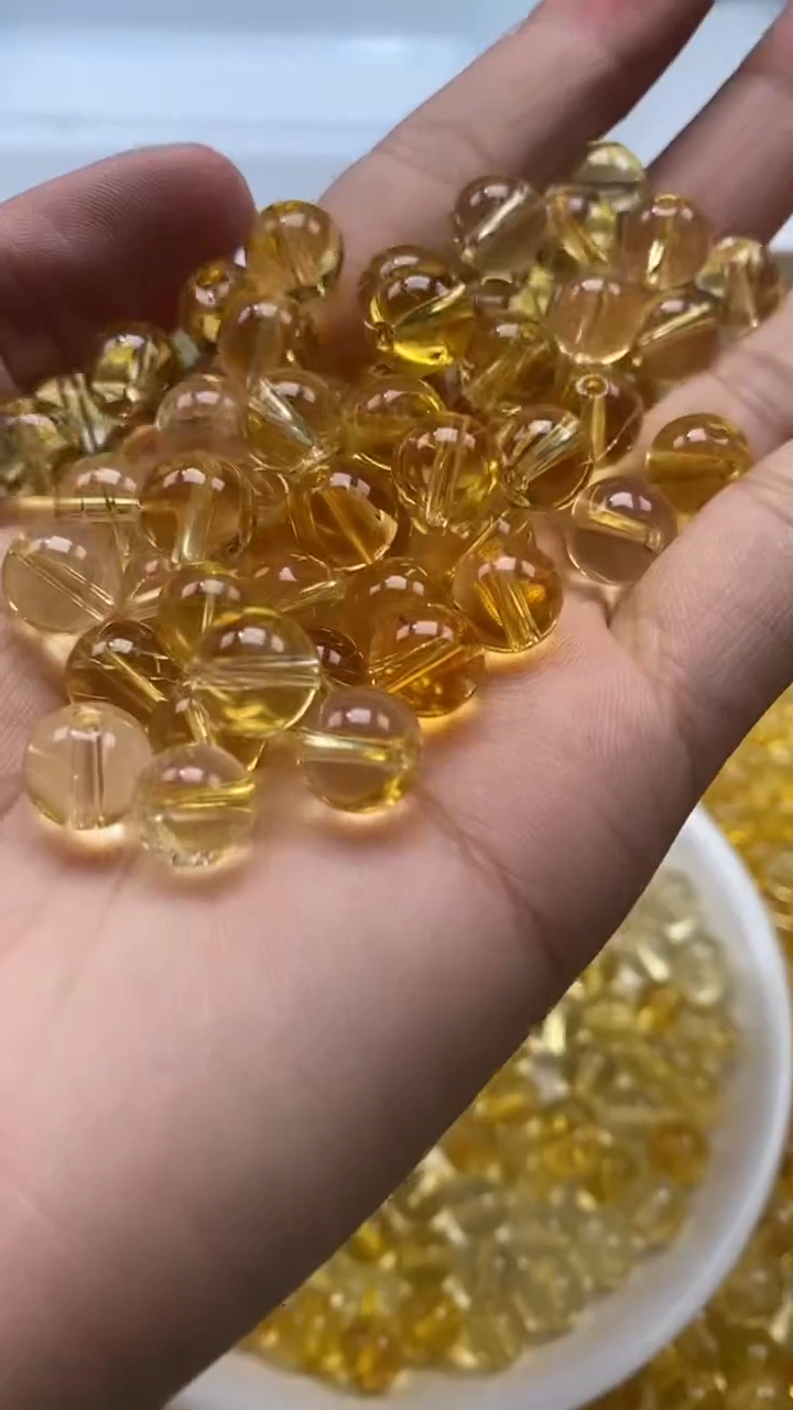 颈饰未镶嵌水晶W2427-高品金发晶8mm*10颗