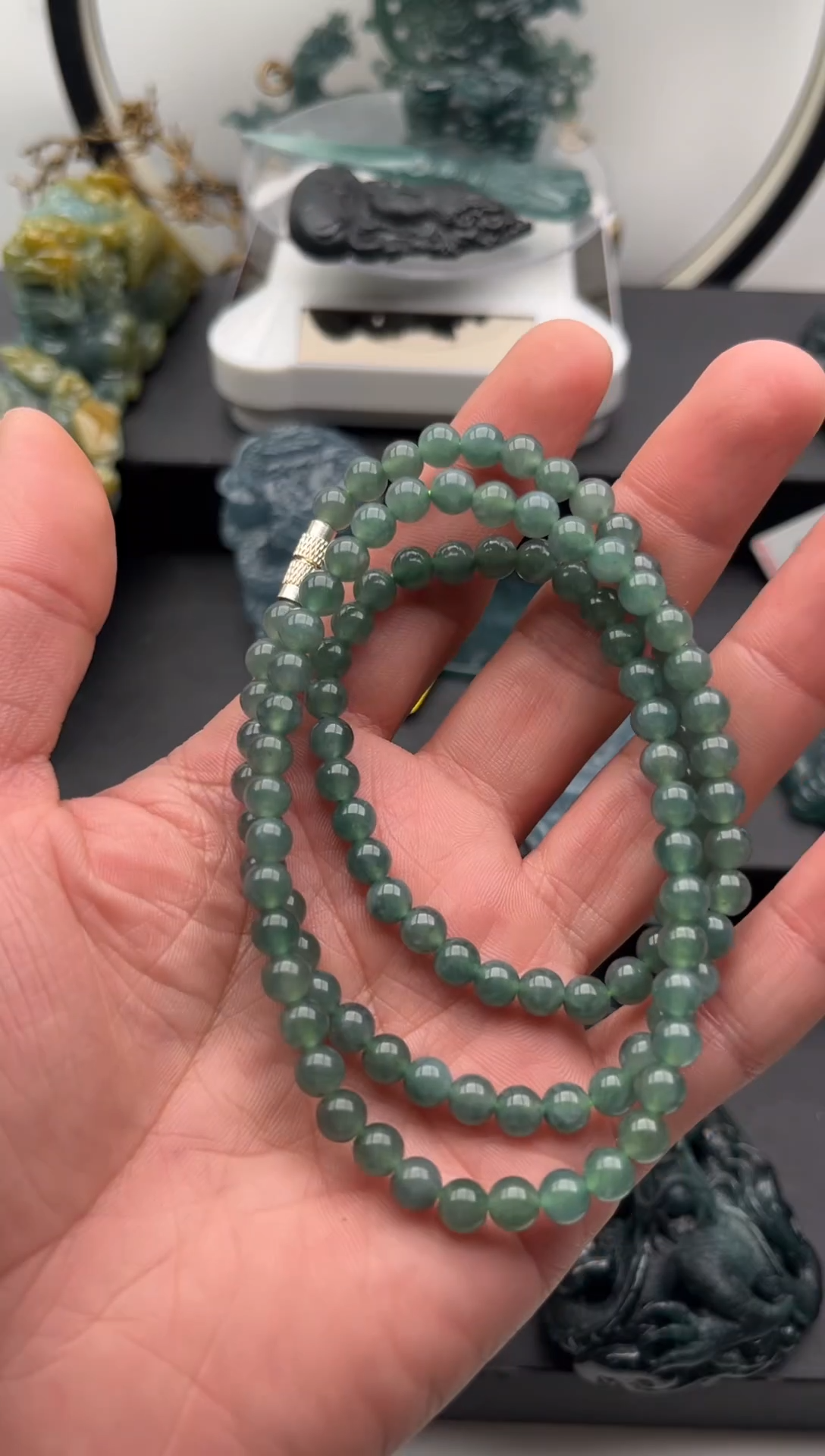 颈饰未镶嵌翡翠范*力珠链