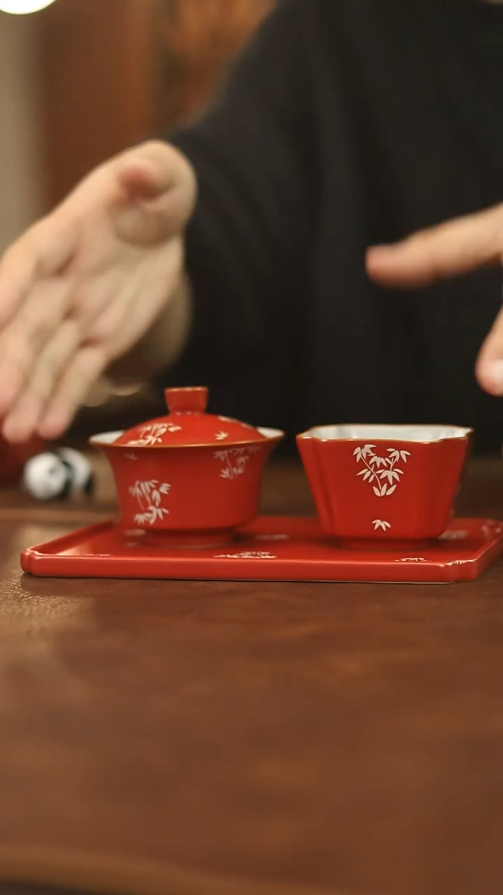 盖碗+长盘+四方杯