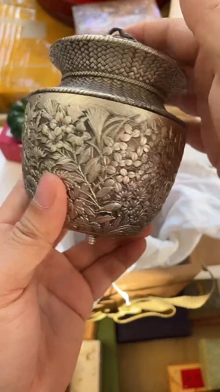 碟铸铜香炉      