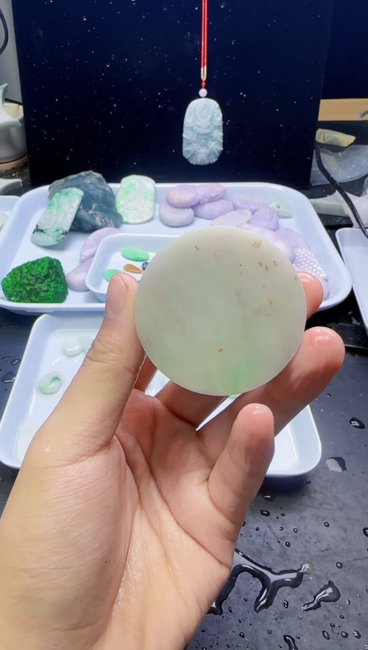 颈饰未镶嵌翡翠043天然A货翡翠