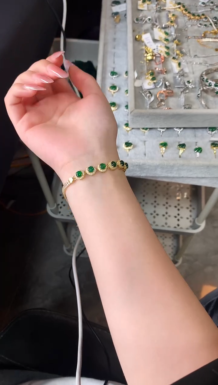 【闪购商品】翡翠戒指银S925镶嵌5211