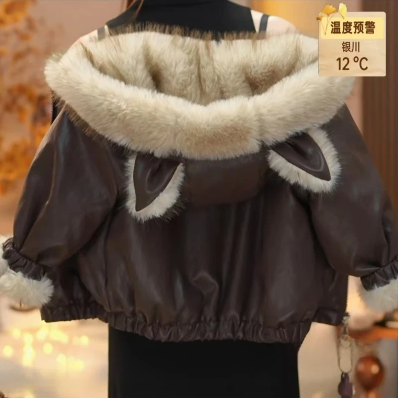 女童秋冬装外套2025新款上衣女孩大童冬季加厚加绒 