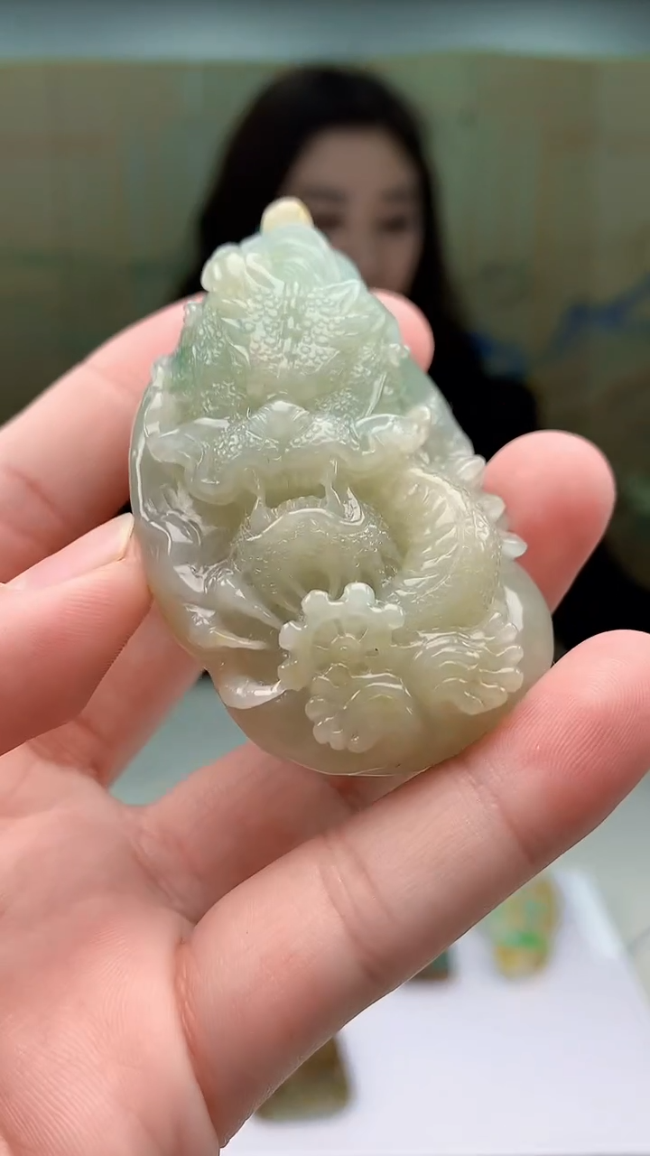 【闪购商品】定制翡翠未镶嵌4829bb-毛货挂件76