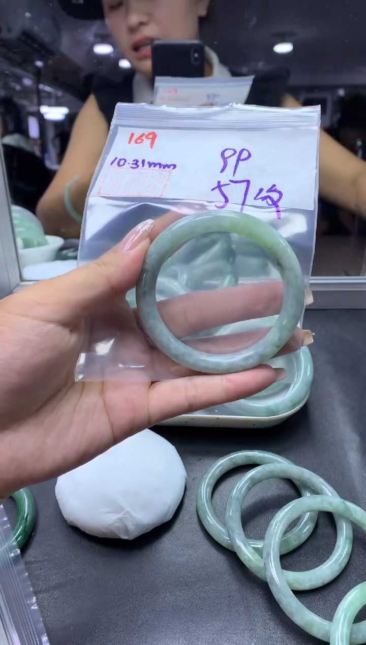 未镶嵌定制翡翠169手镯57纹+99元+拍一发一