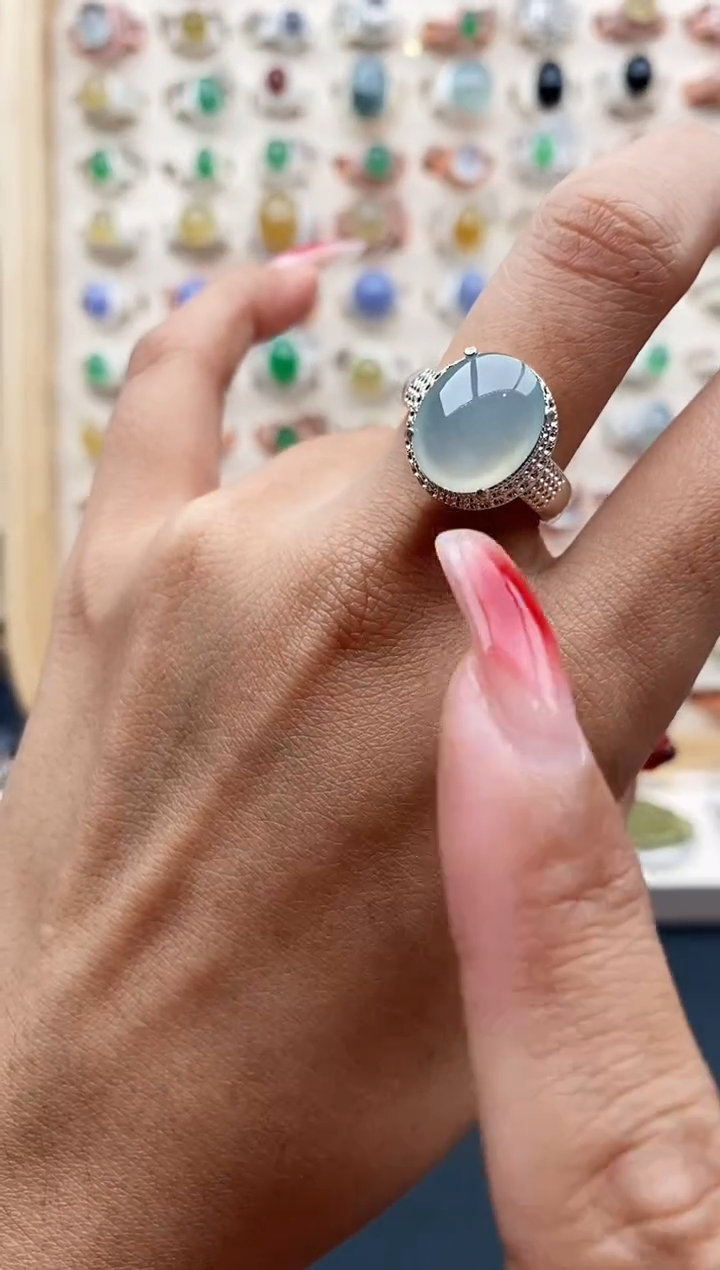 【闪购商品】翡翠戒指未镶嵌缅甸天然A货翡翠333  6+5